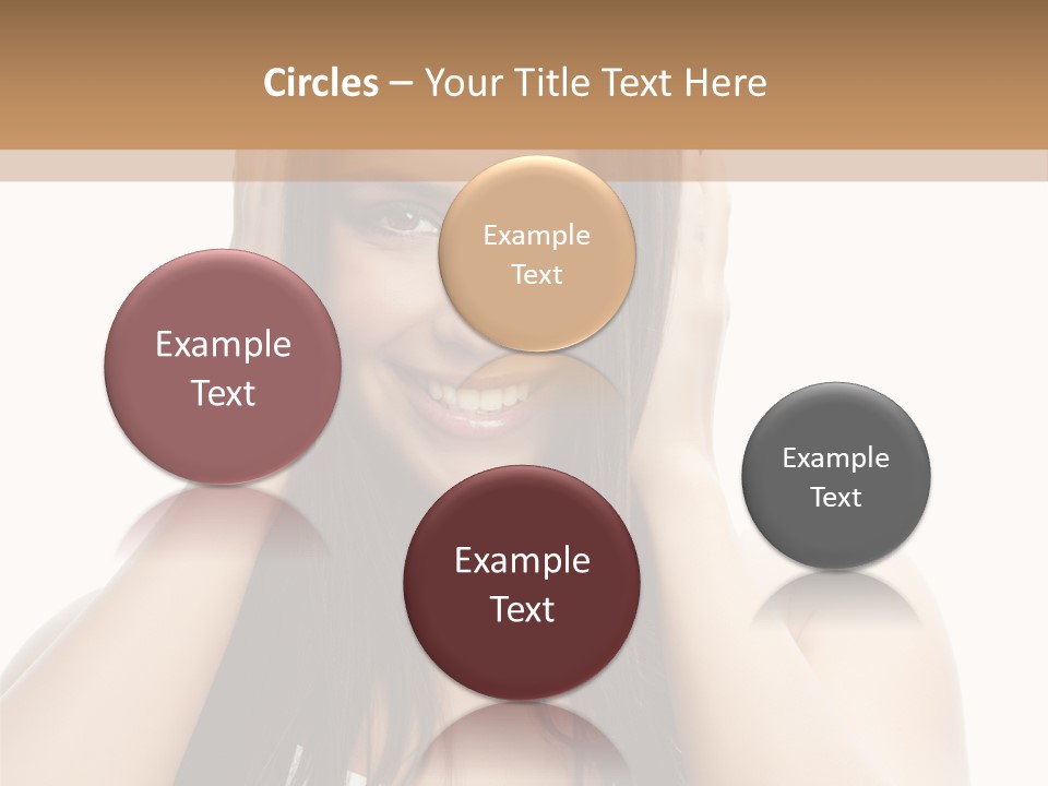 Beauty Looking At Camera Makeup PowerPoint Template