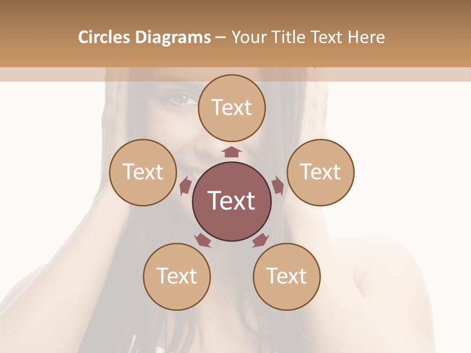 Beauty Looking At Camera Makeup PowerPoint Template