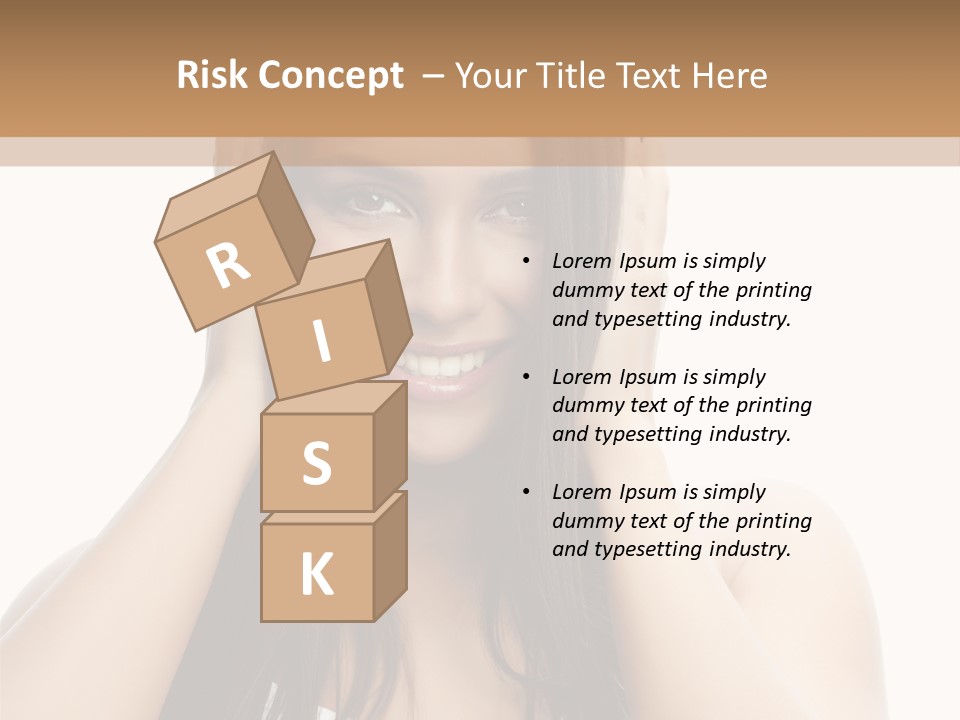 Beauty Looking At Camera Makeup PowerPoint Template