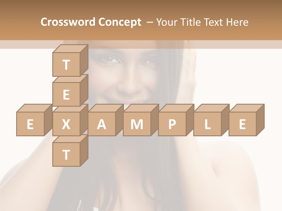 Beauty Looking At Camera Makeup PowerPoint Template