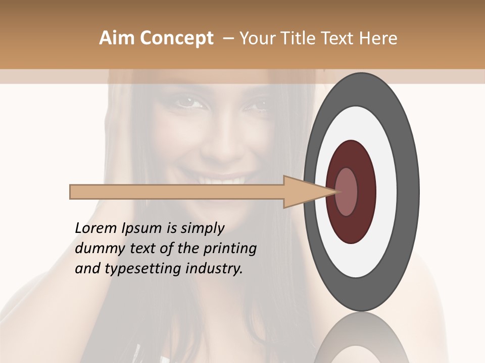 Beauty Looking At Camera Makeup PowerPoint Template