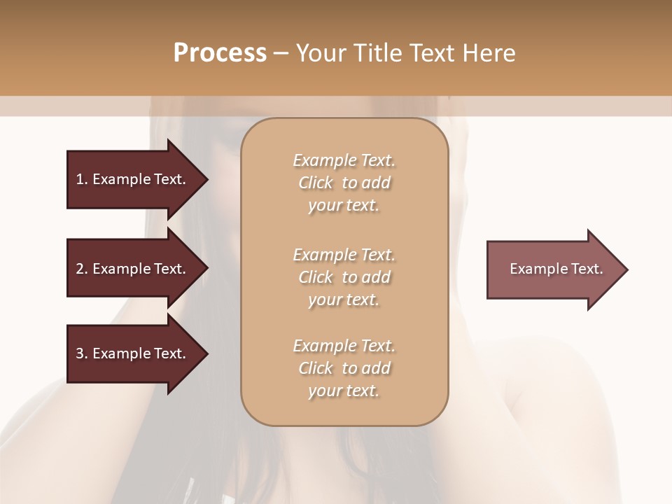 Beauty Looking At Camera Makeup PowerPoint Template