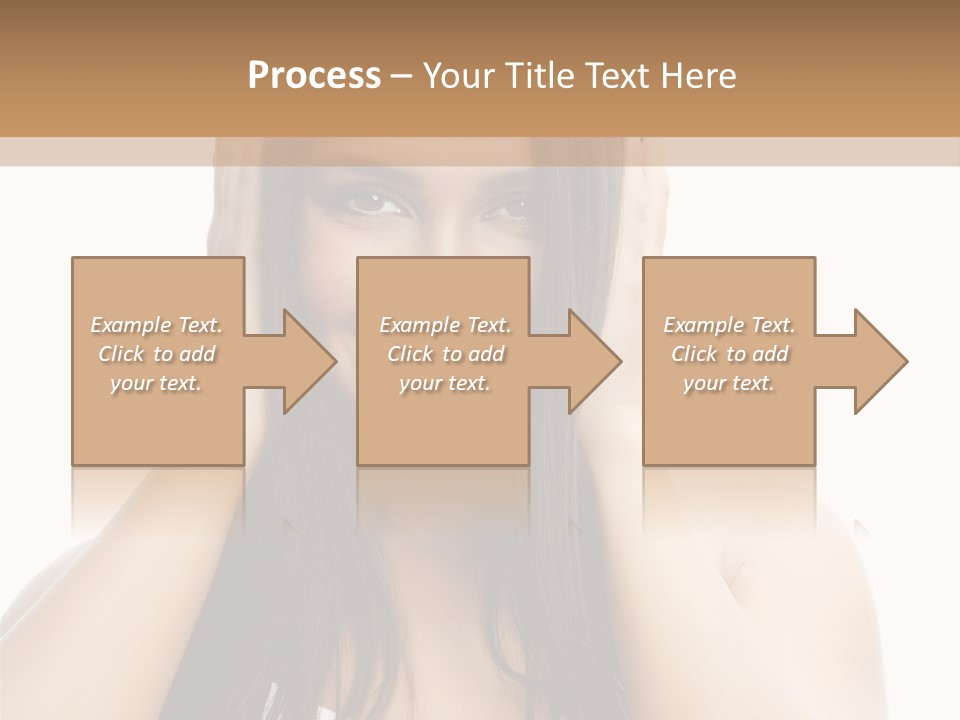 Beauty Looking At Camera Makeup PowerPoint Template