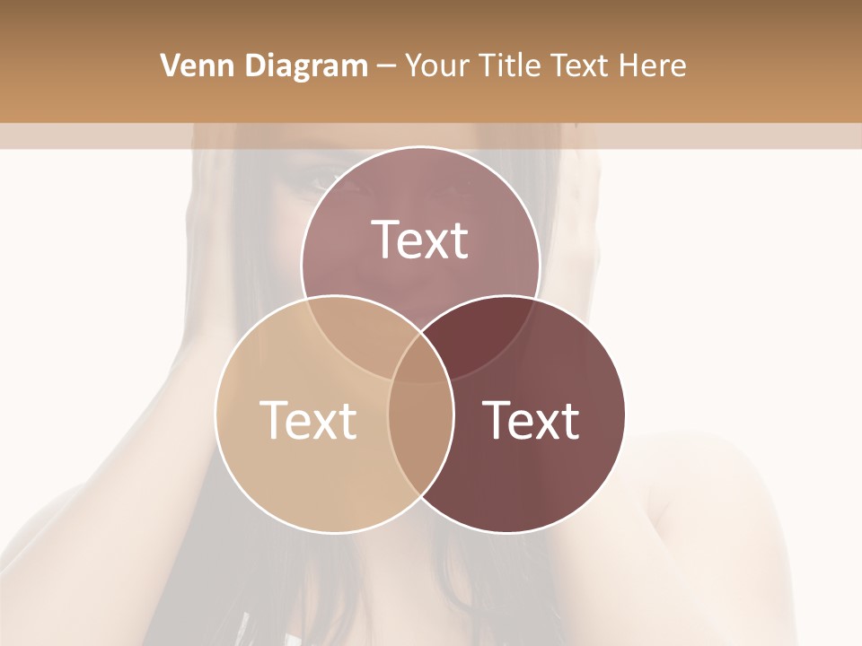 Beauty Looking At Camera Makeup PowerPoint Template