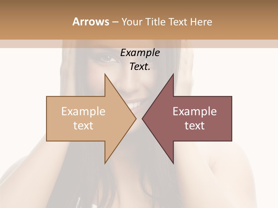 Beauty Looking At Camera Makeup PowerPoint Template
