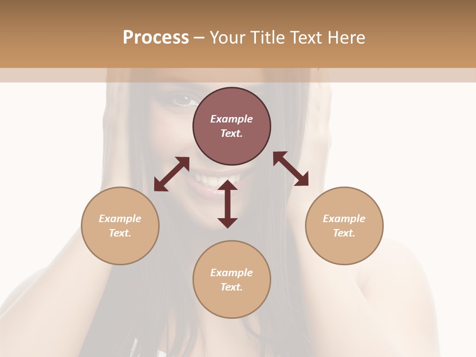 Beauty Looking At Camera Makeup PowerPoint Template