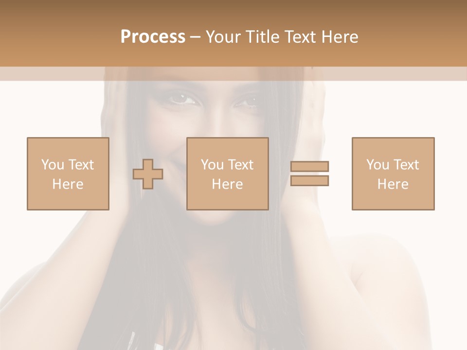 Beauty Looking At Camera Makeup PowerPoint Template