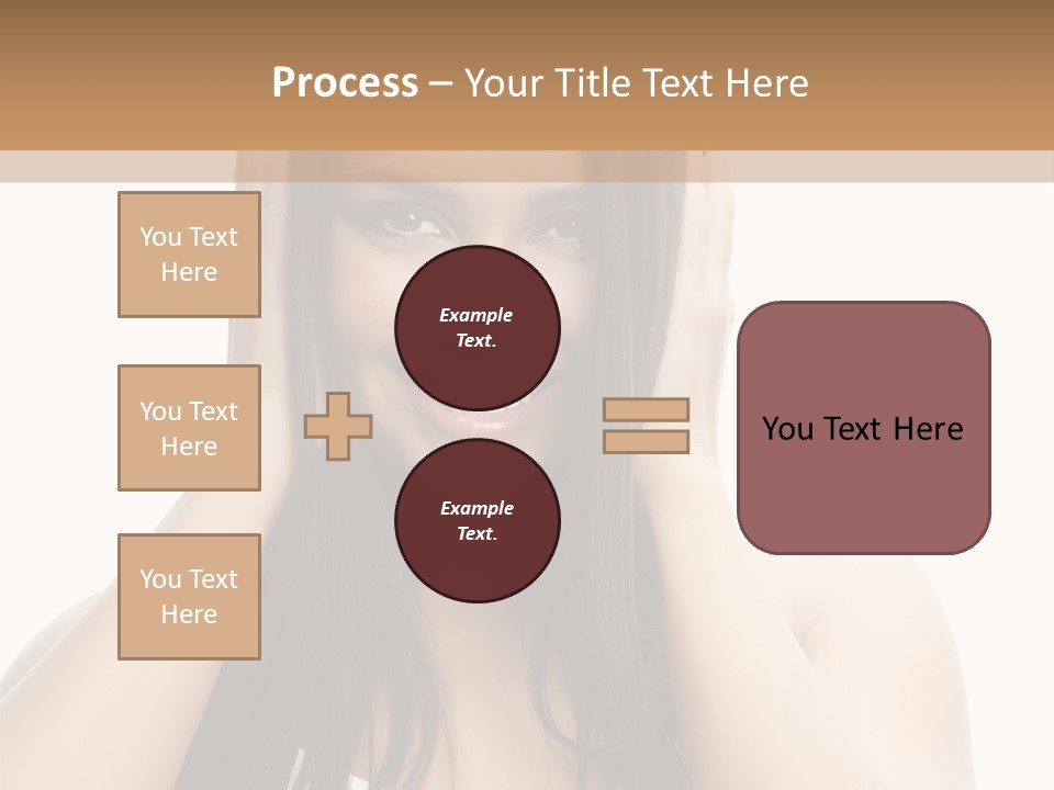 Beauty Looking At Camera Makeup PowerPoint Template