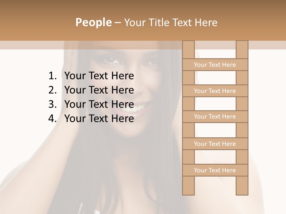 Beauty Looking At Camera Makeup PowerPoint Template