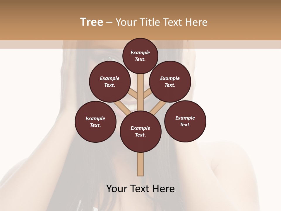 Beauty Looking At Camera Makeup PowerPoint Template