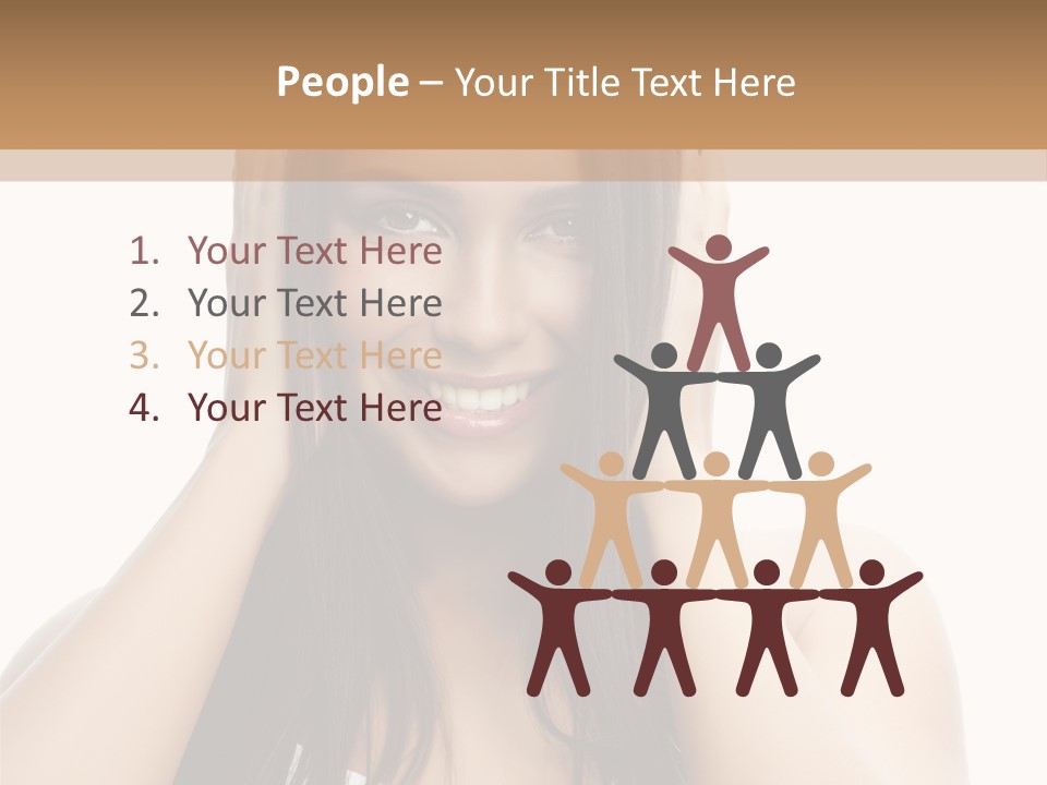 Beauty Looking At Camera Makeup PowerPoint Template