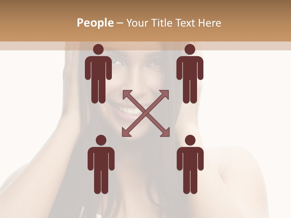 Beauty Looking At Camera Makeup PowerPoint Template