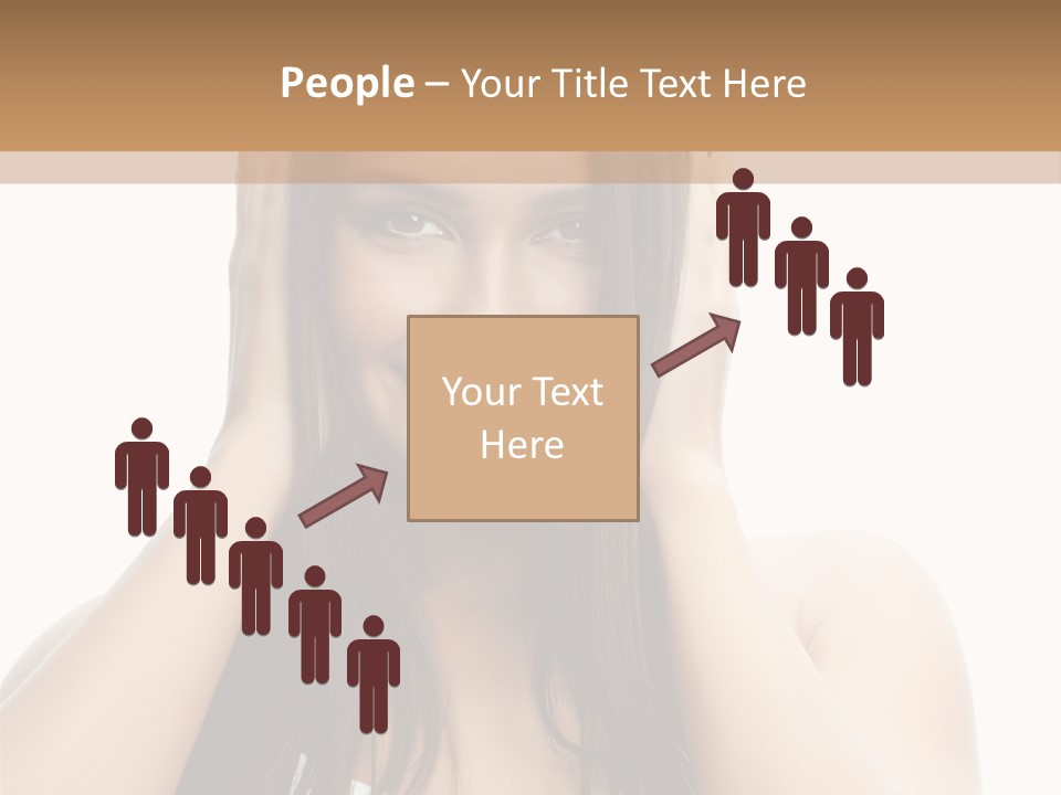 Beauty Looking At Camera Makeup PowerPoint Template