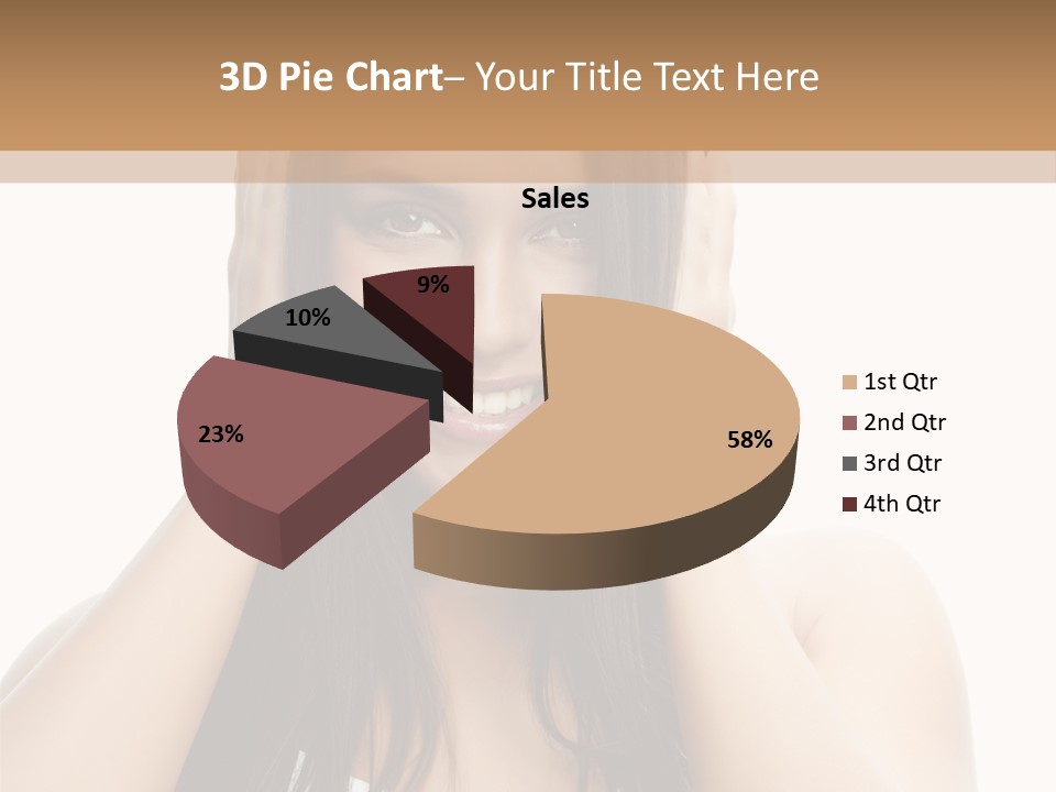 Beauty Looking At Camera Makeup PowerPoint Template