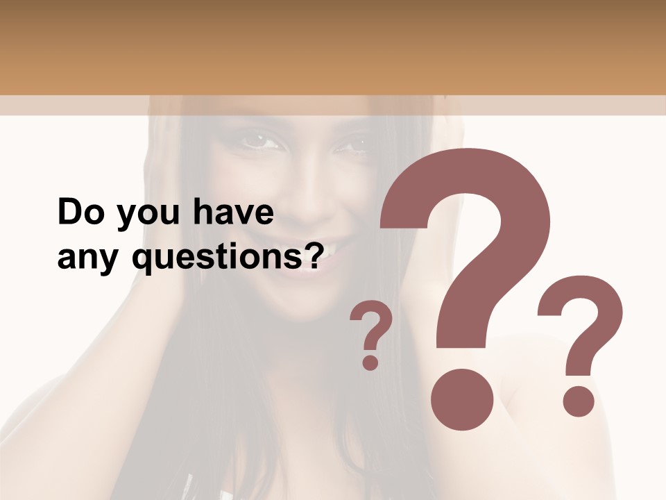 Beauty Looking At Camera Makeup PowerPoint Template