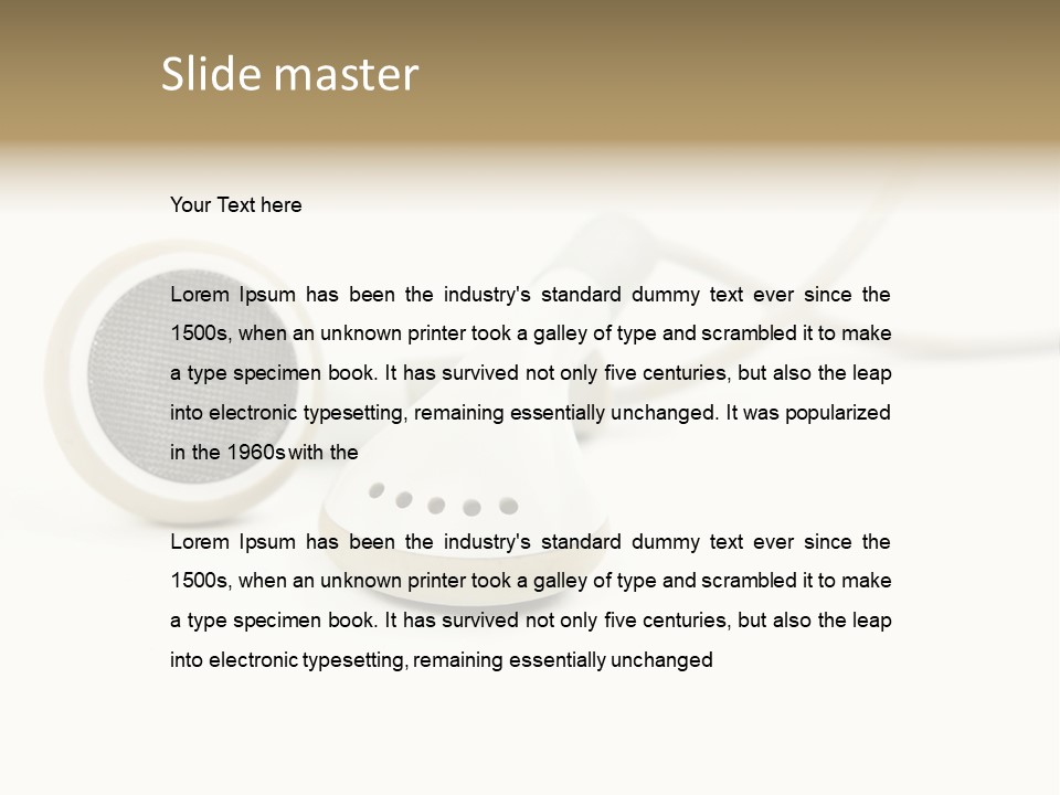 Black Mobile Personal Accessory PowerPoint Template