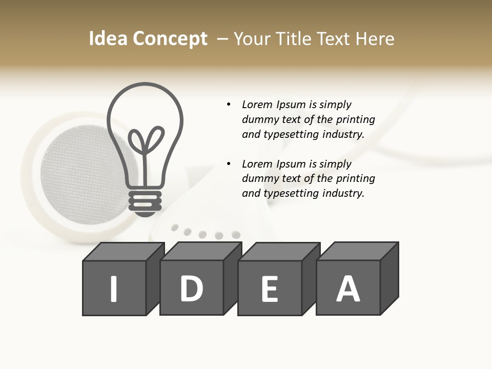 Black Mobile Personal Accessory PowerPoint Template