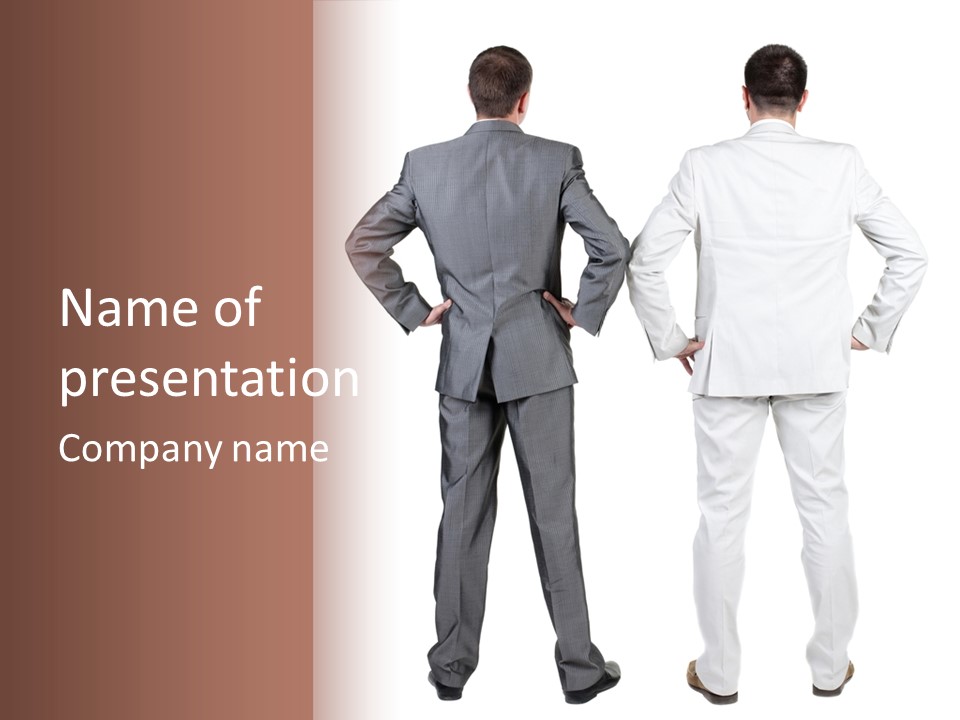 Gesture Backside Guy PowerPoint Template