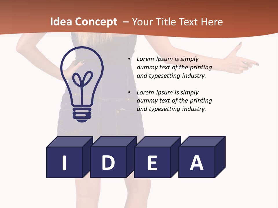 Jacket Back View Studio PowerPoint Template