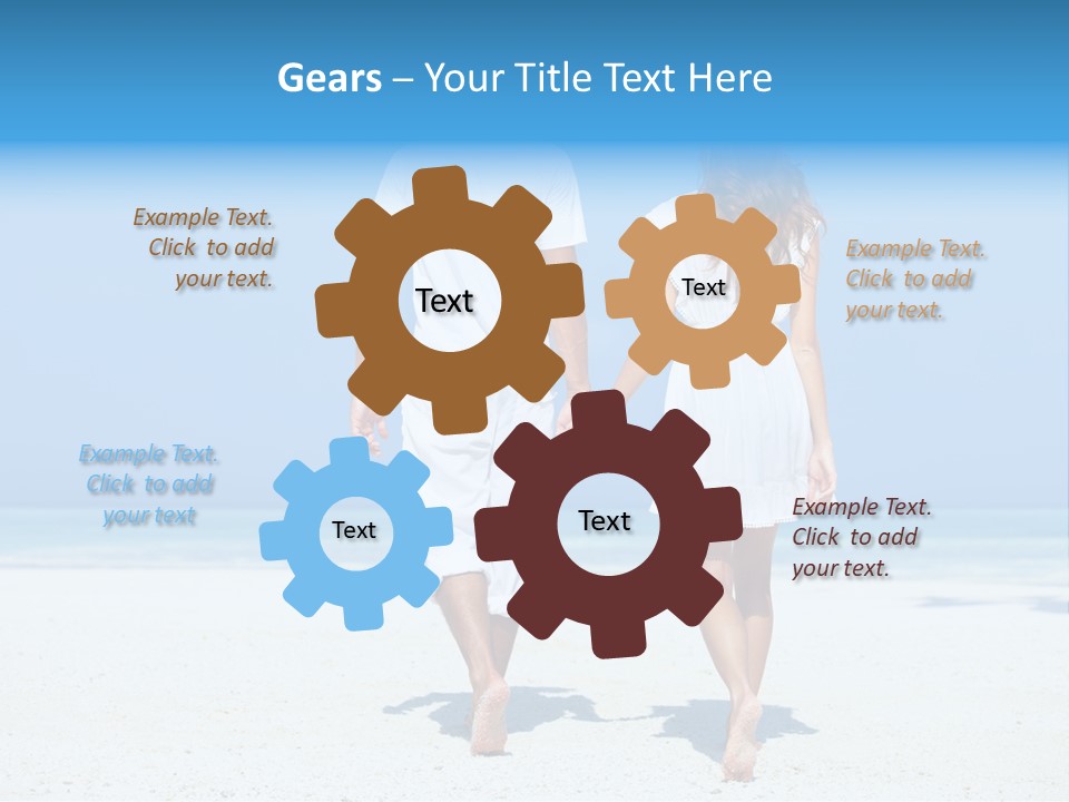 Corporate Table Happy PowerPoint Template