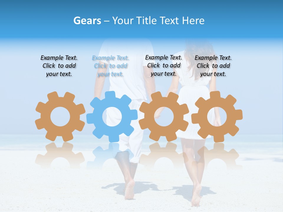 Corporate Table Happy PowerPoint Template