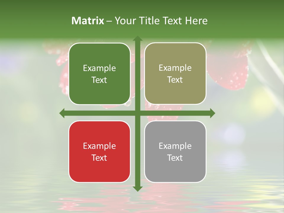 Fresh Red Bouquet PowerPoint Template