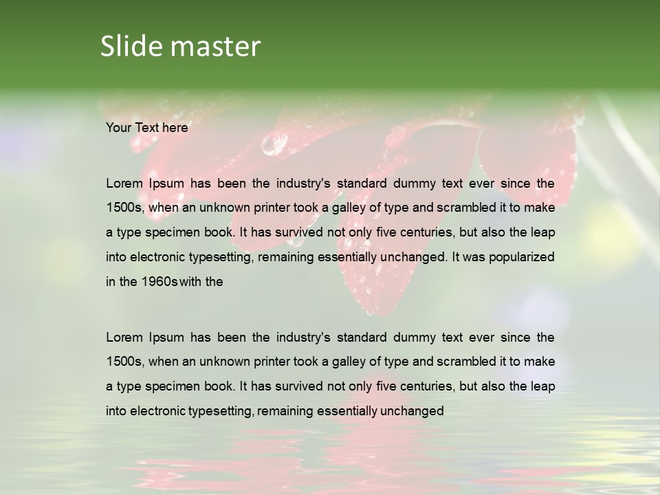 Fresh Red Bouquet PowerPoint Template