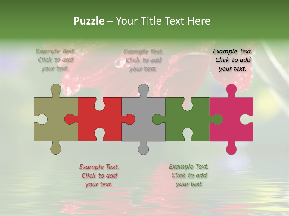 Fresh Red Bouquet PowerPoint Template