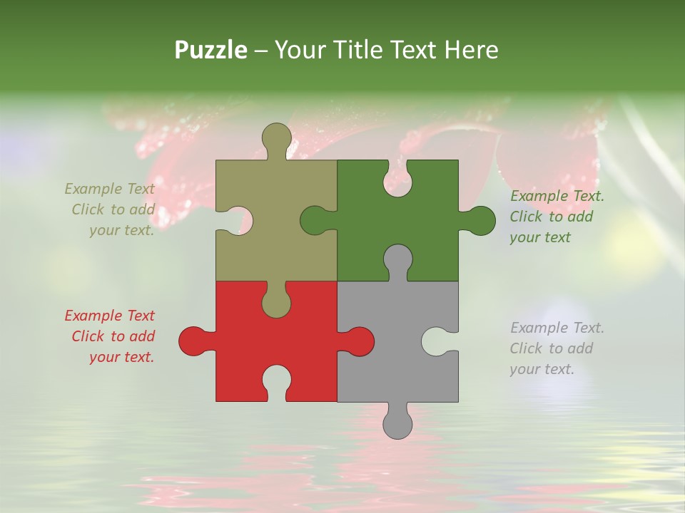 Fresh Red Bouquet PowerPoint Template