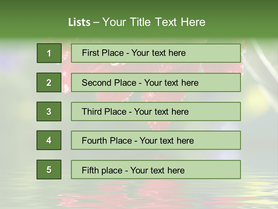 Fresh Red Bouquet PowerPoint Template