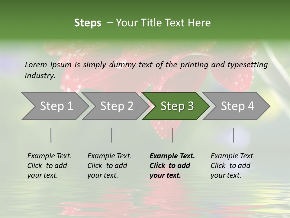 Fresh Red Bouquet PowerPoint Template