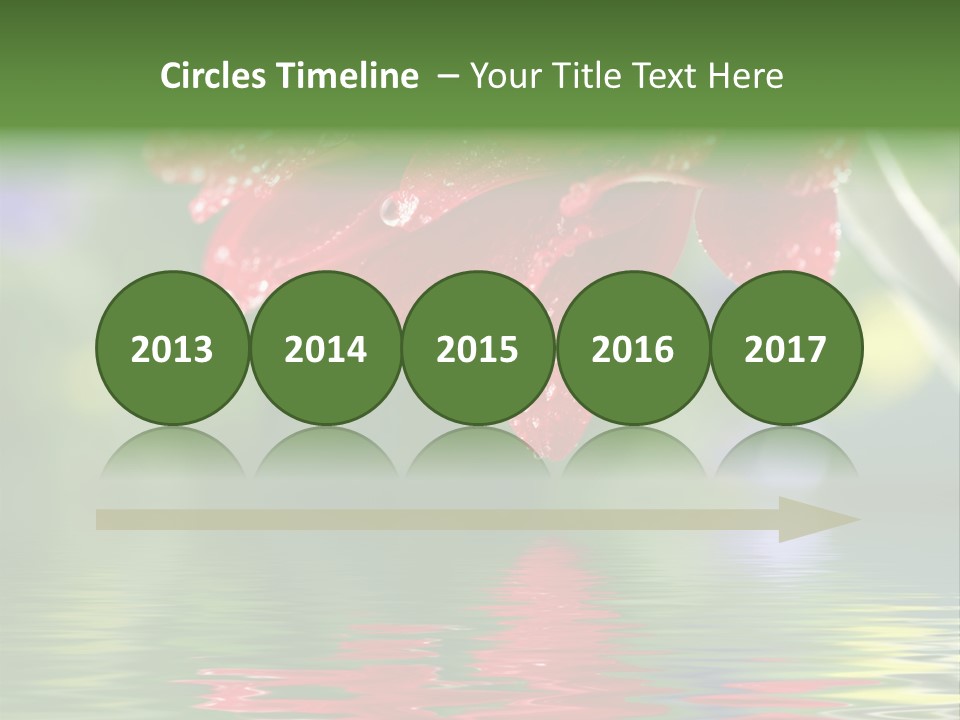 Fresh Red Bouquet PowerPoint Template