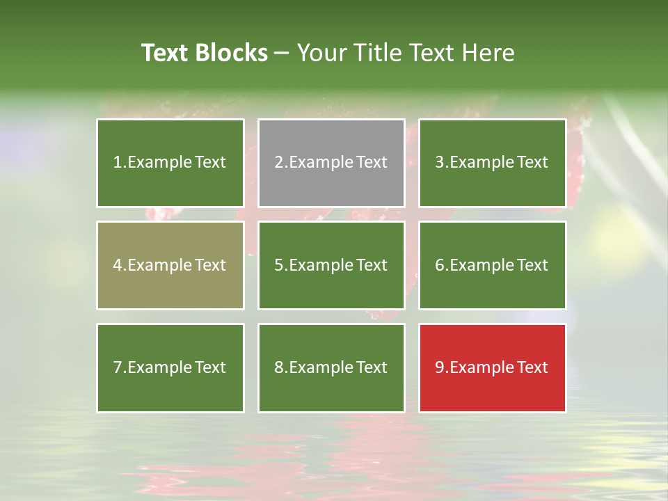 Fresh Red Bouquet PowerPoint Template