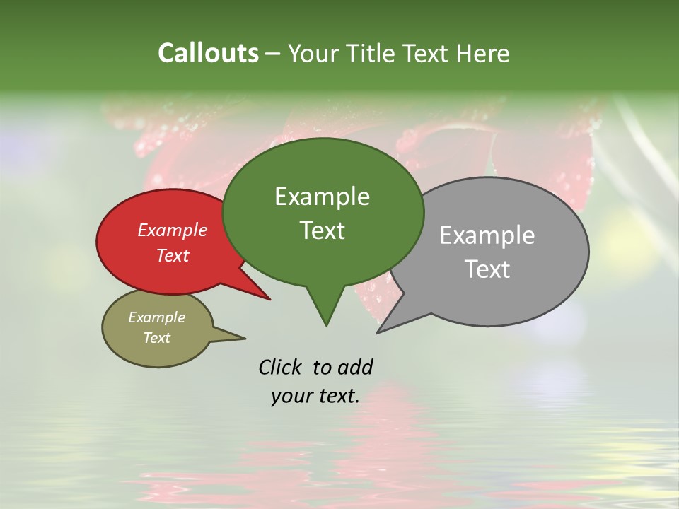 Fresh Red Bouquet PowerPoint Template