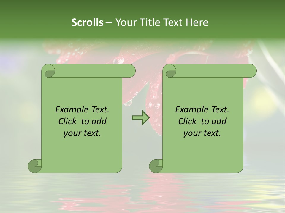 Fresh Red Bouquet PowerPoint Template