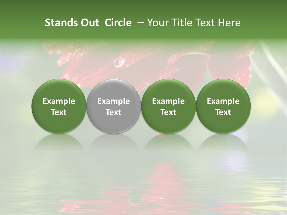 Fresh Red Bouquet PowerPoint Template