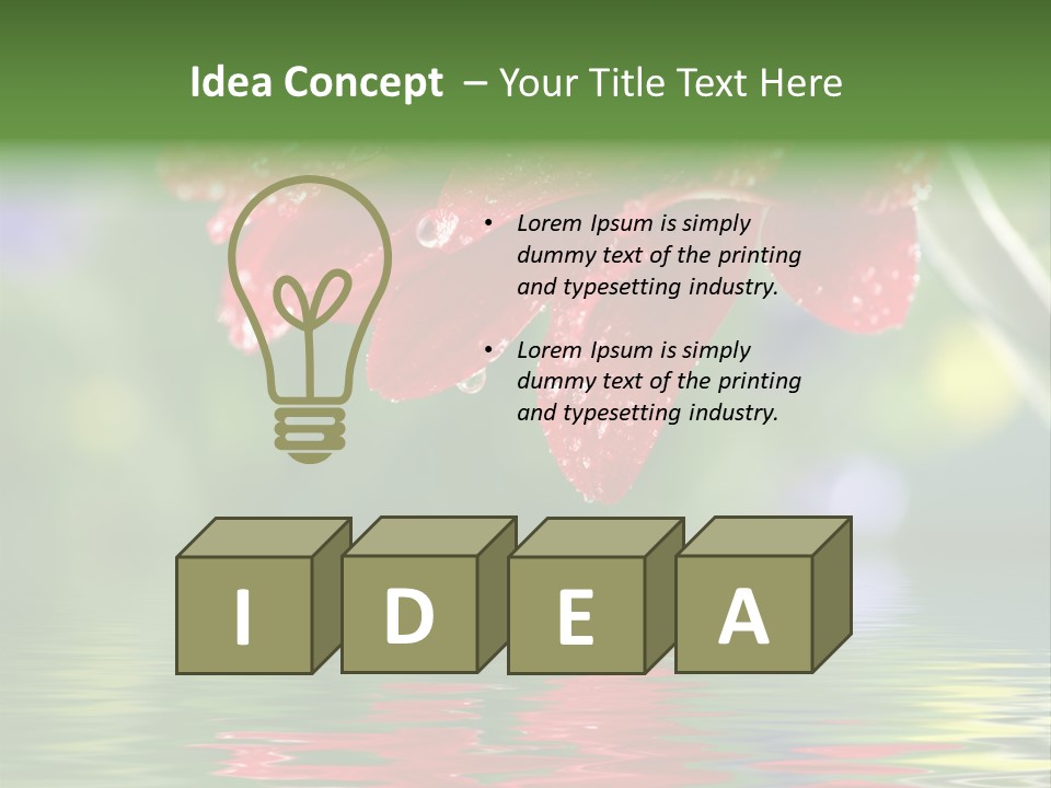 Fresh Red Bouquet PowerPoint Template