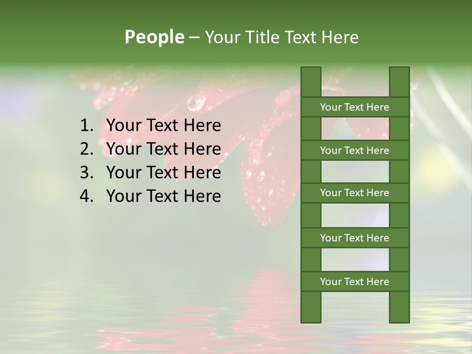 Fresh Red Bouquet PowerPoint Template