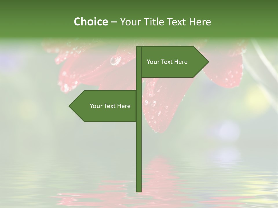 Fresh Red Bouquet PowerPoint Template