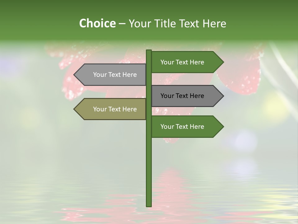 Fresh Red Bouquet PowerPoint Template