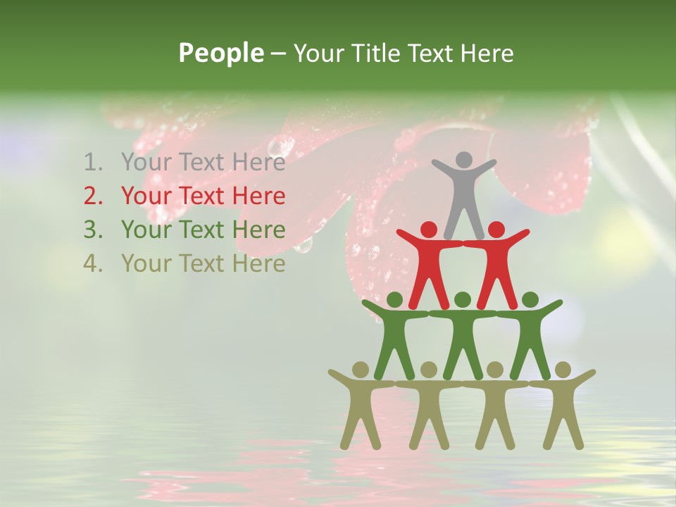 Fresh Red Bouquet PowerPoint Template