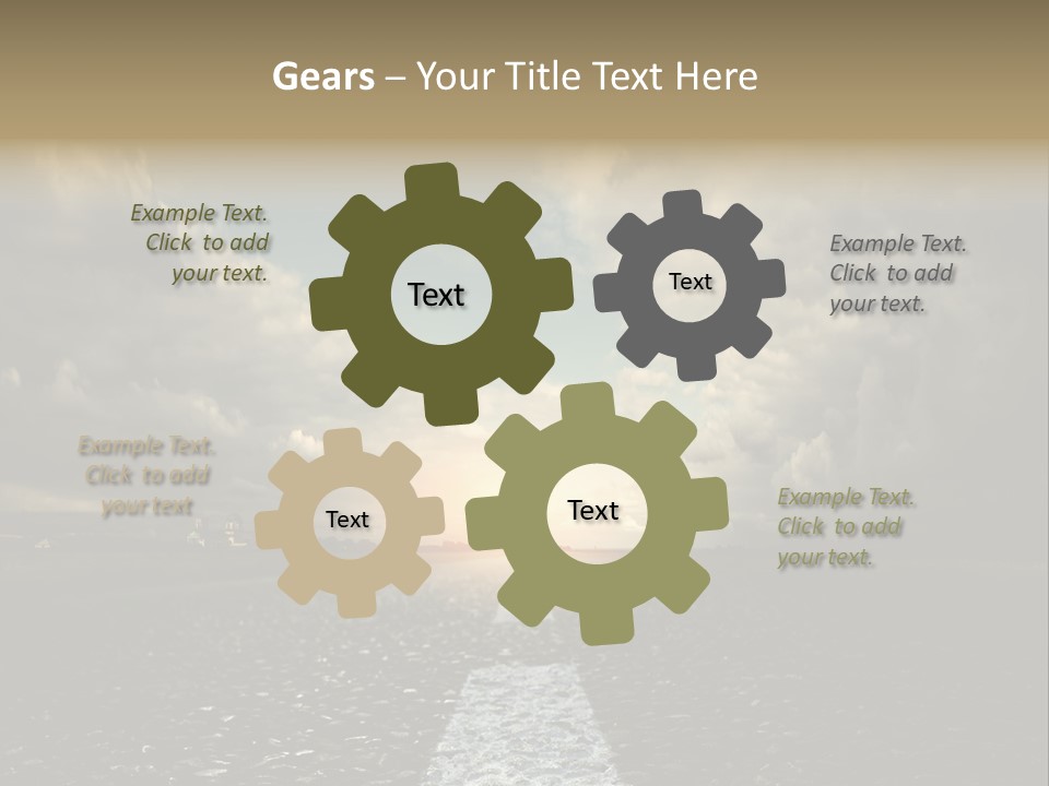 Spring Blue Blur PowerPoint Template