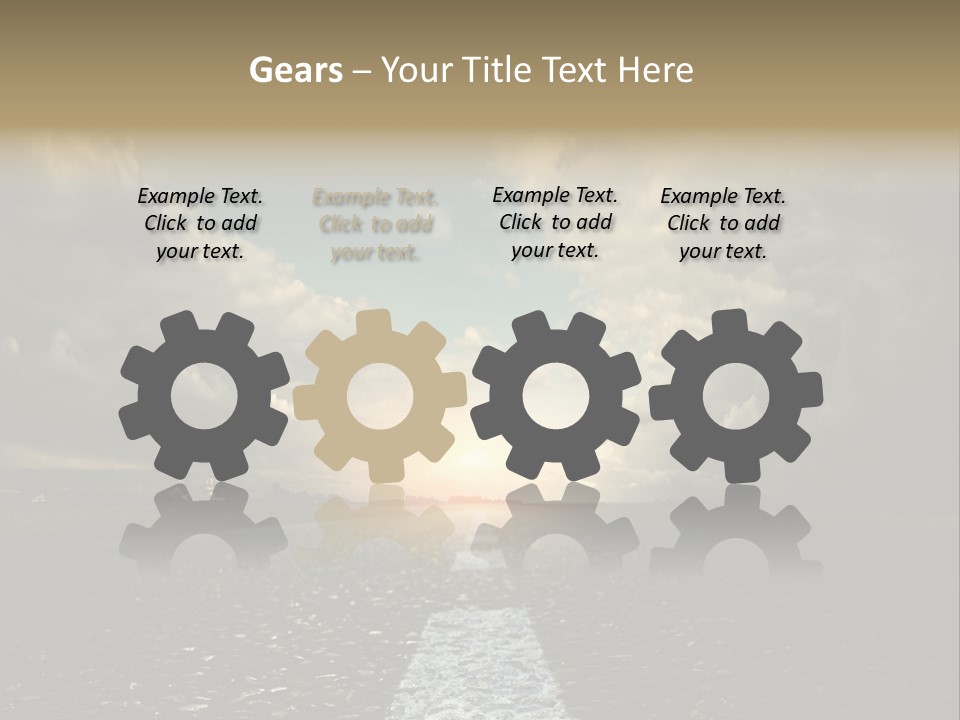 Spring Blue Blur PowerPoint Template