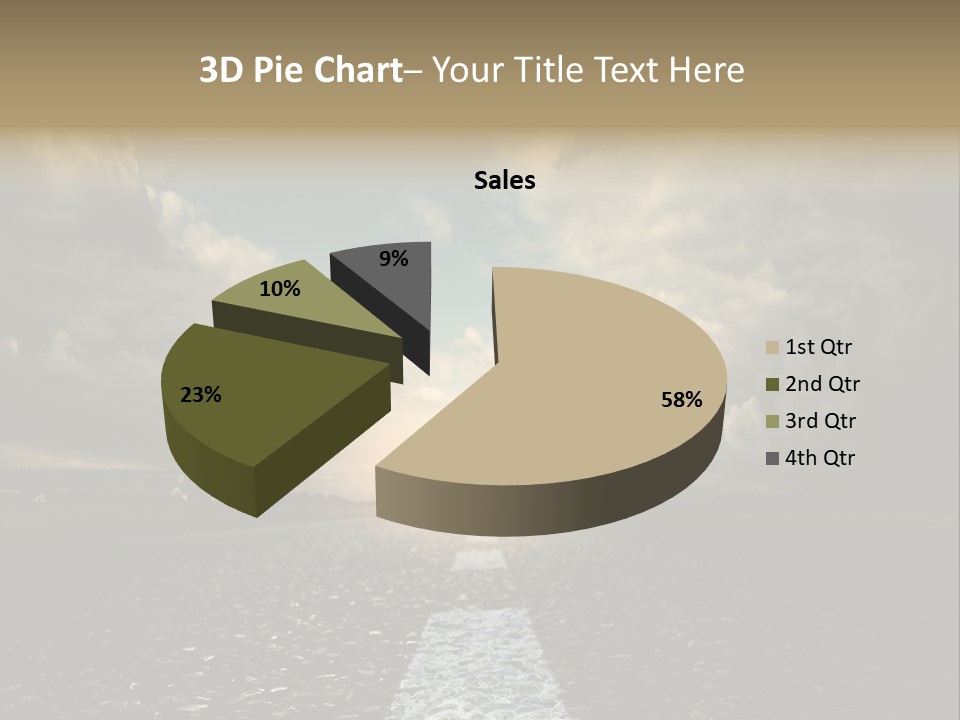 Spring Blue Blur PowerPoint Template