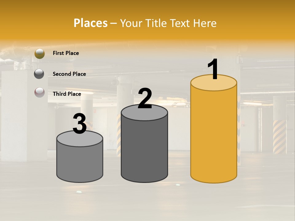 Transportation Black Parking Lot PowerPoint Template