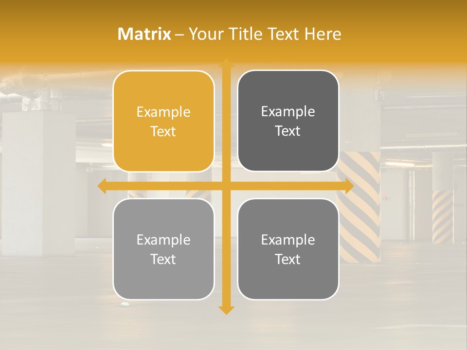 Transportation Black Parking Lot PowerPoint Template