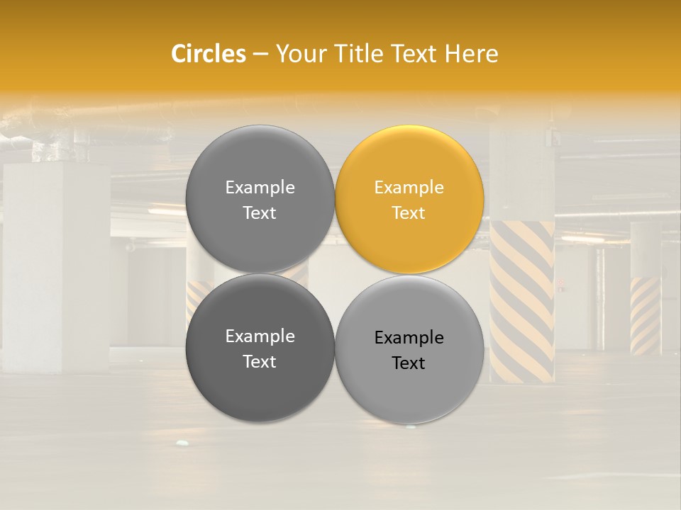 Transportation Black Parking Lot PowerPoint Template