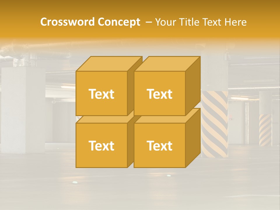 Transportation Black Parking Lot PowerPoint Template