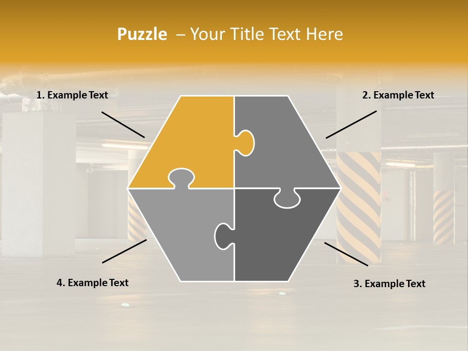 Transportation Black Parking Lot PowerPoint Template