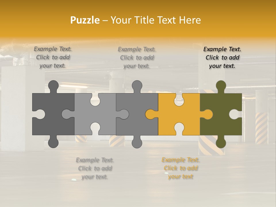 Transportation Black Parking Lot PowerPoint Template